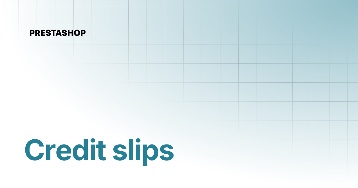 Credit slips 1.7 documentation