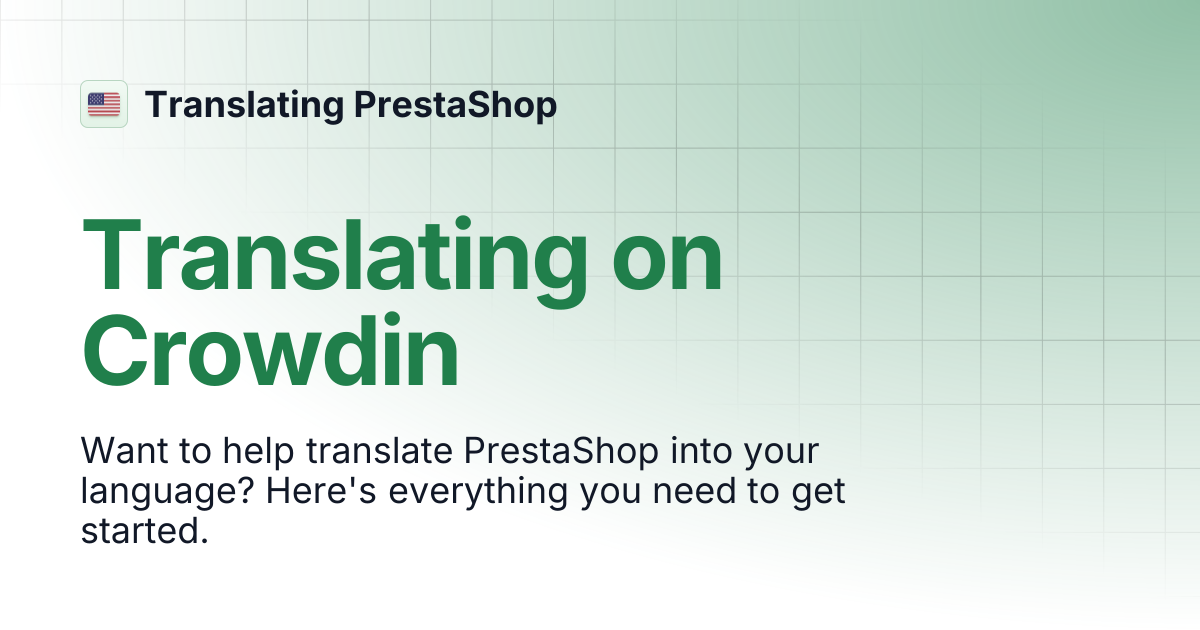 Translating on Crowdin | Translating PrestaShop